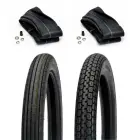 Yamaha FS1 - Dæk 2.50x17” inkl. slanger, Deestone - Mopedspeed.dk