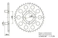 Tandhjul 50t - Aspes, Fantic, Garelli - Kæde & Tandhjul