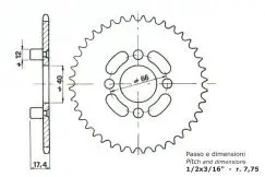 Tandhjul 28t - Garelli, Morini - Kæde & Tandhjul