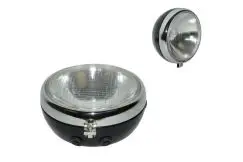 Forlygte 170mm Sort/Krom - Kreidler / Zundapp - Lygter & Pærer