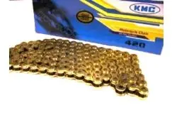 Kæde 420 1/2x1/4 - 120 led Stærk Guld, KMC Chain - 