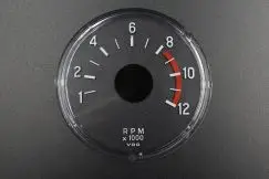 Glas til 80mm VDO omdrejningstæller 'red line' 12.000 rpm - Speedometer & Cockpit