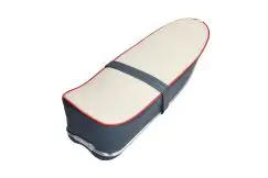 Twinsæde Creme/Grå uden udskæring - Kreidler 1965-67 - Sæde & Betræk